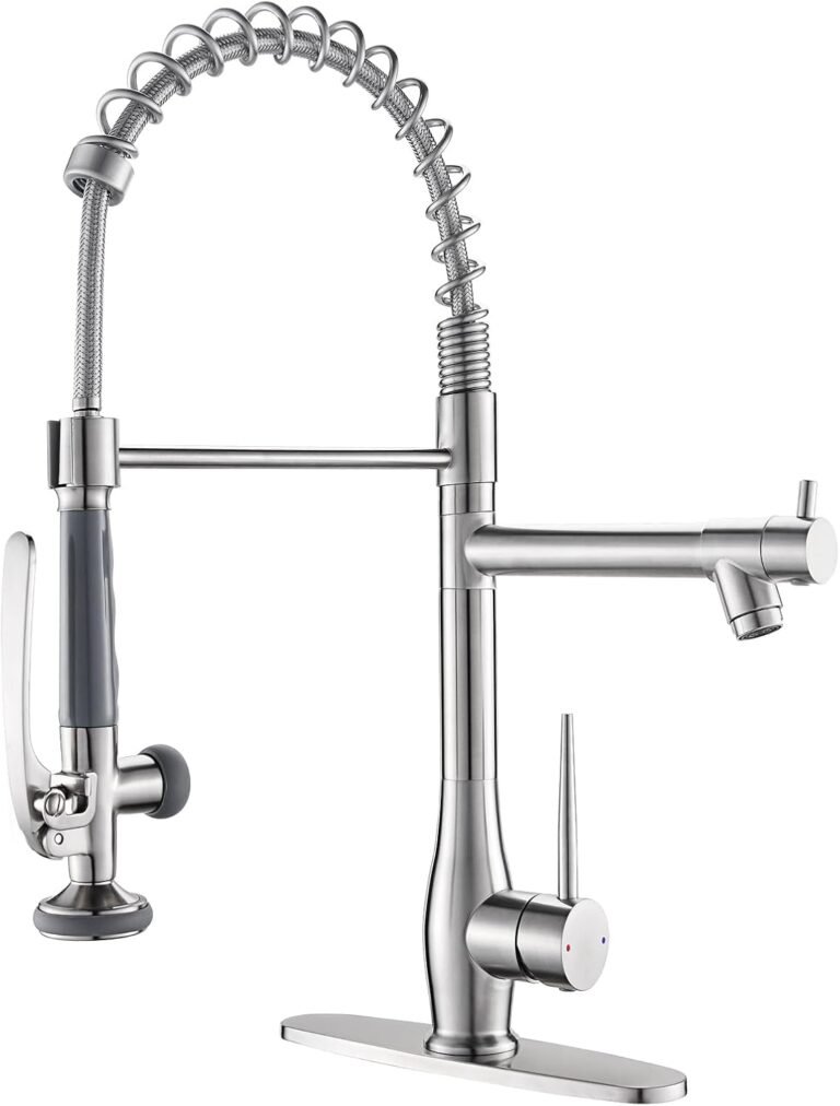 GIMILI High‑Arc Pull‑Down Kitchen Faucet Brushed Nickel 1 s 1 Pet Life Collective